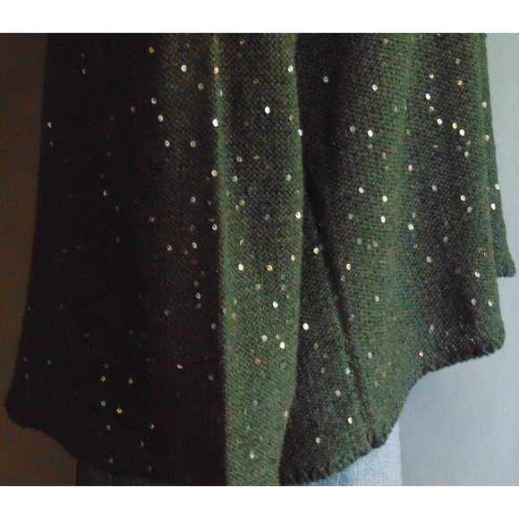 Eileen Fisher NWT Merino Wool Charcoal Gray Sequin Sweater 1X - Picture 5 of 12